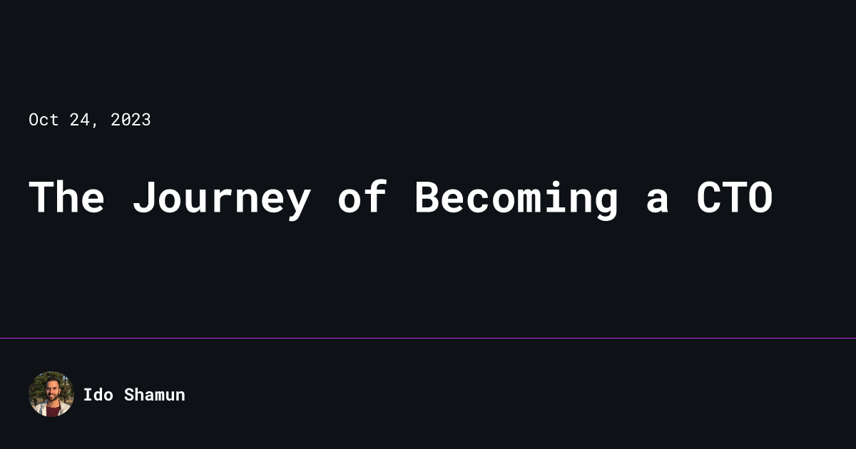 Shamun The Journey of Becoming a CTO